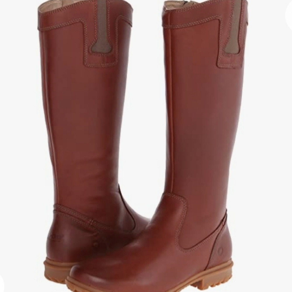 BOGS Pearl Tall Leather Boots in Cinnabon NIB